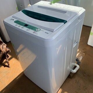 【苫小牧バナナ】2016年製 ヤマダ/YAMADA 4.5kg 洗濯機 YWM-T45A1 ホワイト系 １人暮らし向け 清掃済み ③ ♪の画像