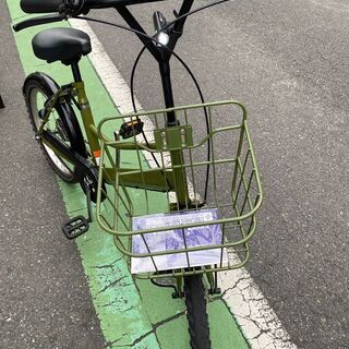 あさひ アプレミディ　自転車　ミニサイクル　オリーブ　グリーン　中古　U037