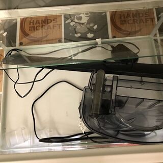 【引取限定】水槽セット 300×450×300 中古品 照明付き【小倉南区葛原東】の画像