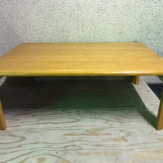 木製 ちゃぶ台 座卓 ローテーブル 折りたたみ式 幅90cm×奥...