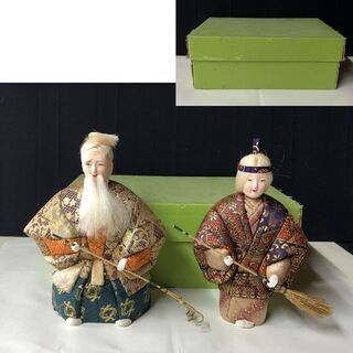 e687 高砂人形 木目込人形  尉(じょう)に傷みあります