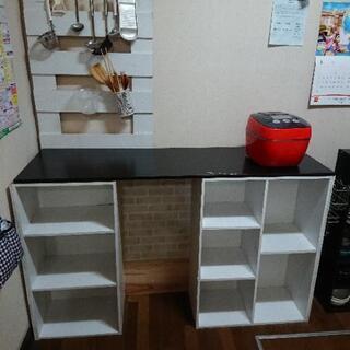 お話中 DIY キッチンカウンター の画像