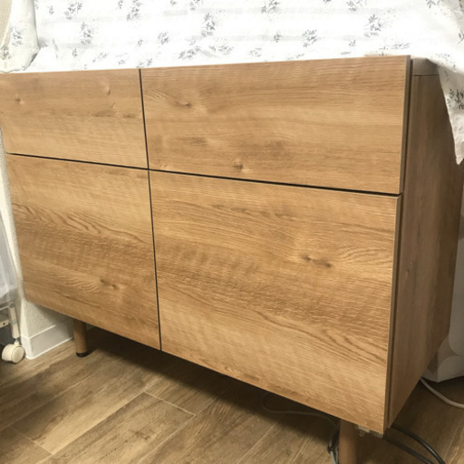 【美品】LOWYA 国産サイドボード 幅90cm チェスト