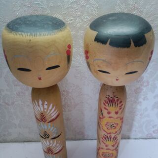 宮城伝統こけし １０寸（２体）の画像
