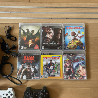 PS3 CECH-2500A 非純正コントローラー ソフト6本 セットの画像