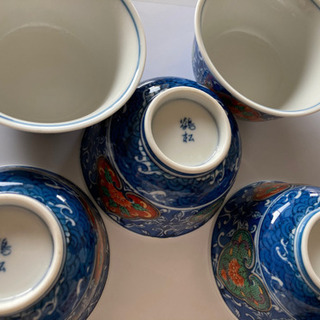 お値下げしました。有田焼　鶴松作　湯呑み5客の画像
