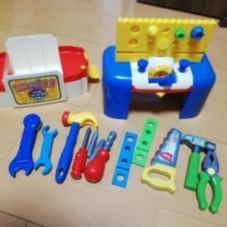 『中古』楽しい工具箱くるっと変身工具台❣
