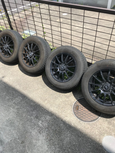 175/70R14 4穴 タイヤ&ホイールセット　ブラック