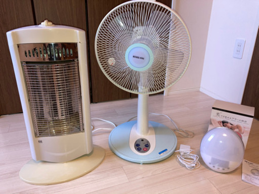 [まとめ売り] [即日]電気ストーブ.扇風機.目覚まし時計