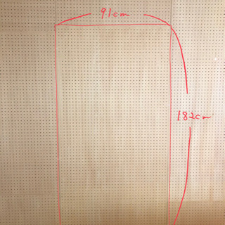 シナ板有孔ボード（ペグボード/パンチングボード）　91×182c...