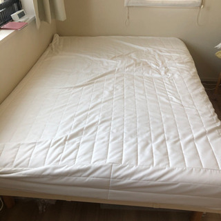 無印良品 脚付マットレス・ポケットコイル・ダブル（スチールメッシュ・洗えるカバー付き）の画像