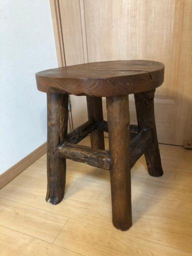 木製スツール 丸椅子　無垢材