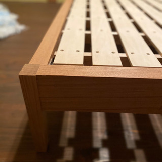 無印良品　タモ材ベッド・ダブル 木製 【関東、北陸、中部、近畿送料込み！ 】 タモ材ベッド・ダブル | 無印良品