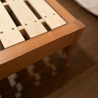 無印 ダブルベッド タモ材(マットレス要相談)