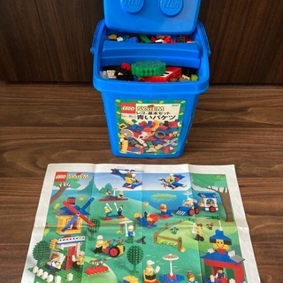<取引成立・受付終了です>：【中古品】レゴブロック（青バケツ）