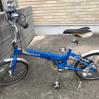 折りたたみ自転車　青
