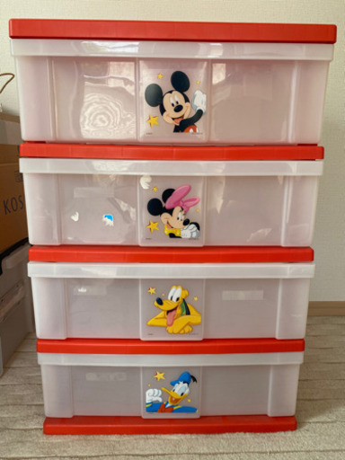 ディズニー　キッズワイドチェスト４段