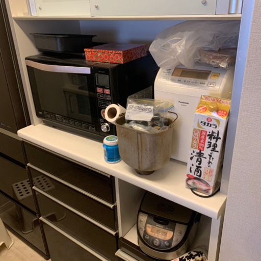 松田家具　オーダー食器棚　使用4年　横100 高さ220
