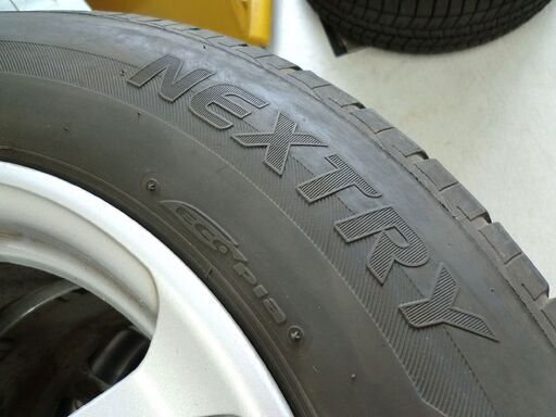 タイヤ 4本セット 中古 195/65R15 ブリヂストン ネクストリー 2019年製 アルミ付き Treff 6.5JJ 5穴 PCD 114.3 +50 苫小牧西店