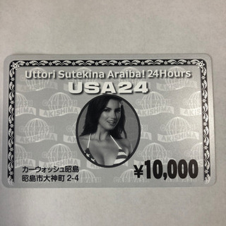 カーウォッシュ昭島(USA24)プリカ10000円　未使用