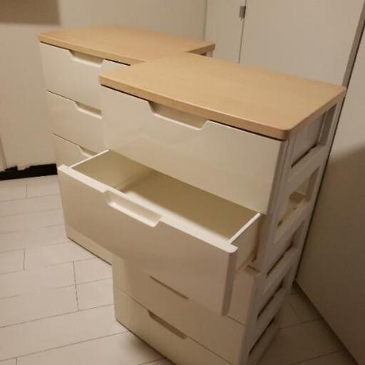 2台セットの収納タンス