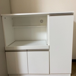 ニトリ 食器棚 ホワイトの画像