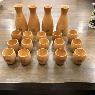 木曽ヒノキ徳利、おちょこ　おままごとにどうですか？の画像
