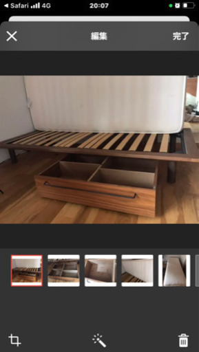 無印のベッド　セミシングルベット