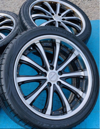 WORKホイールタイヤ！19インチホイール　４本セット　ミニバンセダンクラウンアルファードヴェルファイアフーガオデッセイエスティマ　9.5JJ+45 8.5JJ+40