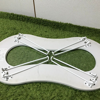 6/10 限定値下げ　ガラステーブル　机　白色の画像