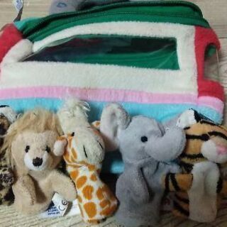 中古ー🐘動物の指人形🐯