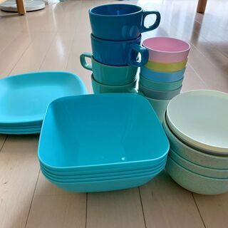 イケア　お皿、コップ、お椀セット