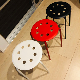 パイプチェア　スツール　3色セット