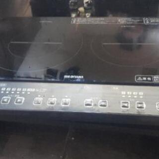 アイリスオーヤマ IHコンロ 二口 IHK-W1-B