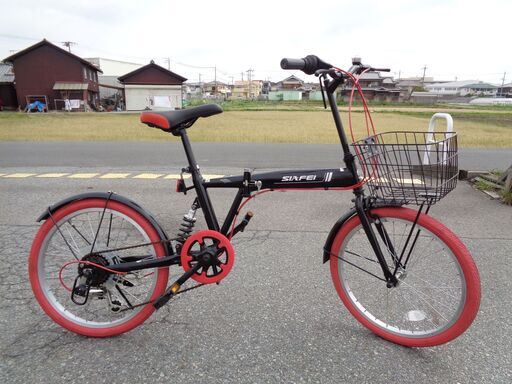 SIAFEI 20インチ 折りたたみ自転車  6速 黒（108）