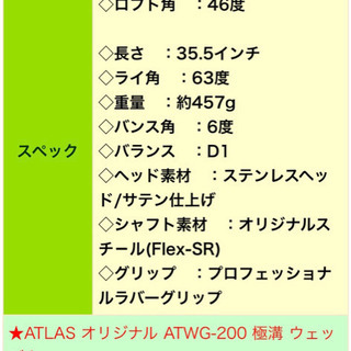 極溝ウェッジ 46度 中古の画像