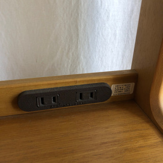 カリモク KARIMOKU コンセント付き 電話台 ファックス台の画像