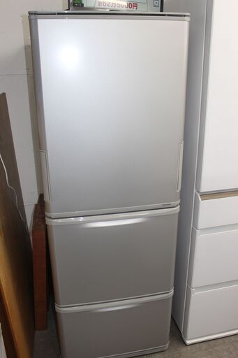 美品！3ドア SHARP シャープ 冷凍冷蔵庫(SJ-W352E-S) 19年製 350L ★特別価格★大田区配送・設置無料★店頭取引歓迎！