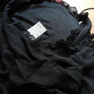 新品　黒ワンピースベルト付きの画像