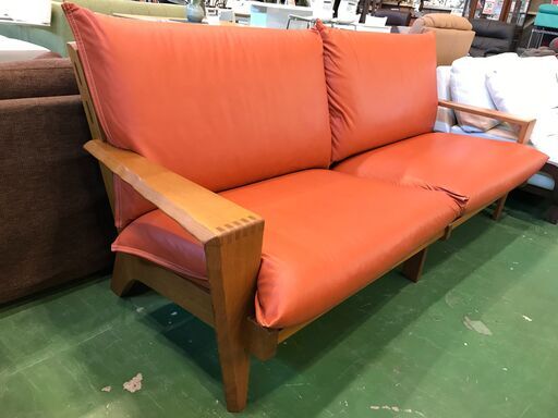 【愛品館八千代店】飛騨産業　3人掛ソファ　MM101W【愛八SF】