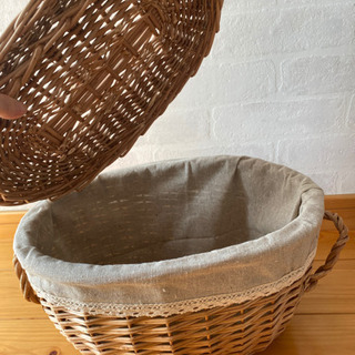 バスケット　フタ付き　大きめの画像