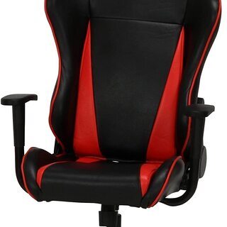 ㊄不二貿易 レーシングチェア ダカール2 ブラック レッド 33340