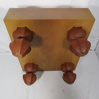 JKN2383/将棋盤/将棋台/駒台/口なし/くちなし/クチナシ/足付き/脚付き/詳細不明/中古品/の画像