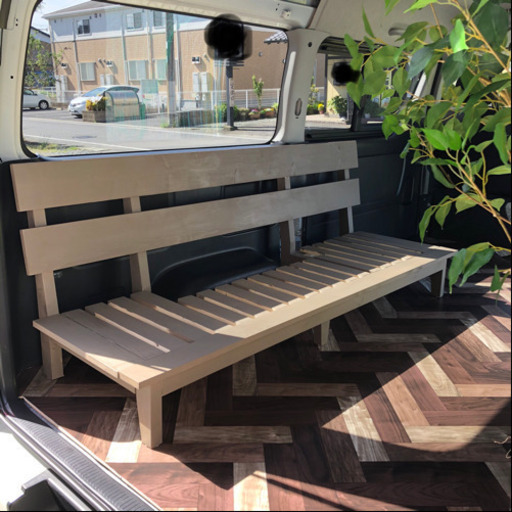 ハイエース専用設計 スライド式ソファーベッド