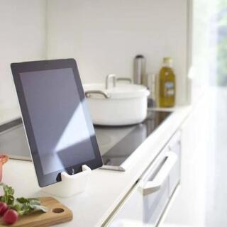 山崎実業 タブレットスタンド ボーテス ホワイトの画像