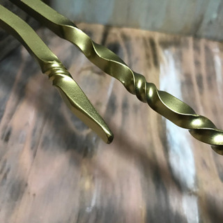 火かき棒　ゴールド仕様　キャンプ用の画像