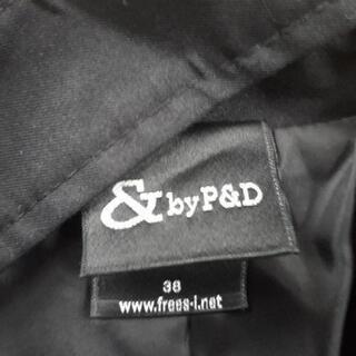 & byP&D　ブラックコート　38サイズの画像