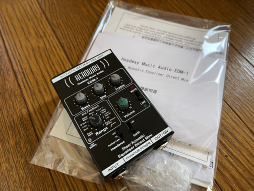 【18Vアダプタ付き】HEADWAY EDM-1 アコースティック プリアンプ