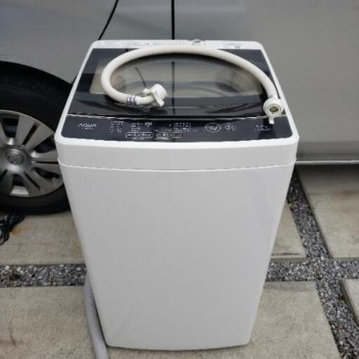 ☆美品☆ AQUA アクア 5kg 全自動電気洗濯機 AQW-G50GJ 2019年製