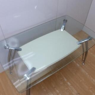 jtp-0080　ガラス食卓テーブル　ダイニングテーブル　幅135　食卓テーブル　ガラステーブル　机　家具　ダイニング　食卓の画像